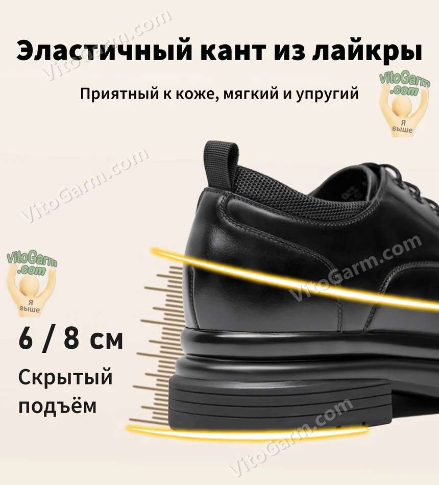 Эластичный кант и скрытый подъём 6 / 8 см
