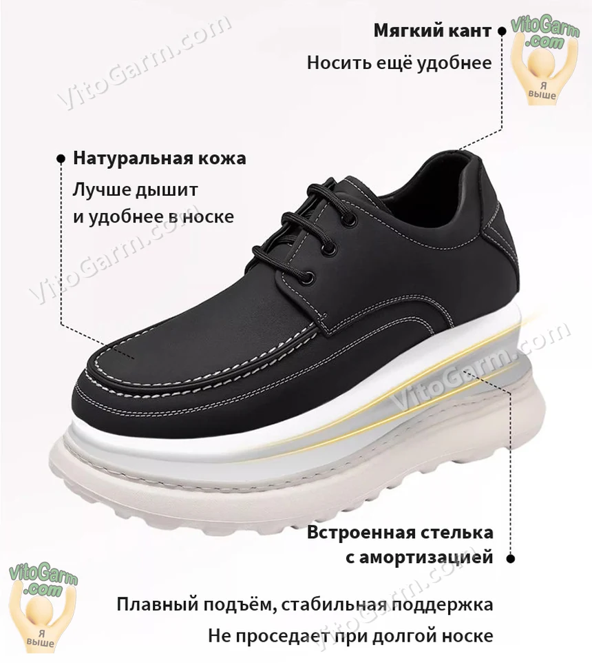 Устройство модели: мягкий кант, натуральная кожа, встроенная стелька