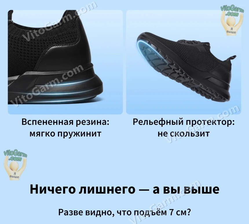 Задник и протектор крупным планом: вспененная резина, рельефный рисунок